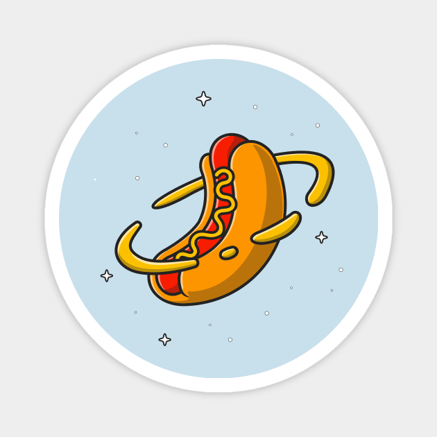 Hotdog Planet Cartoon Magnet by Catalyst Labs